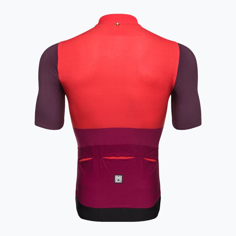 Maglia da ciclismo Santini Redux Istinto rossa da uomo 2