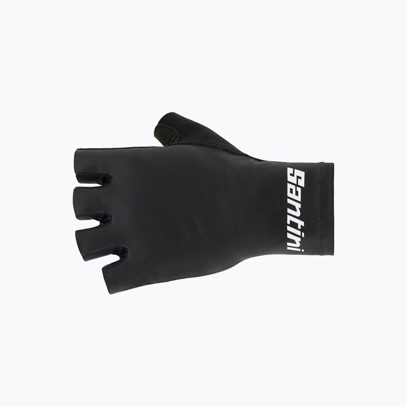 Guanti da ciclismo Santini Istinto bianco/nero 5