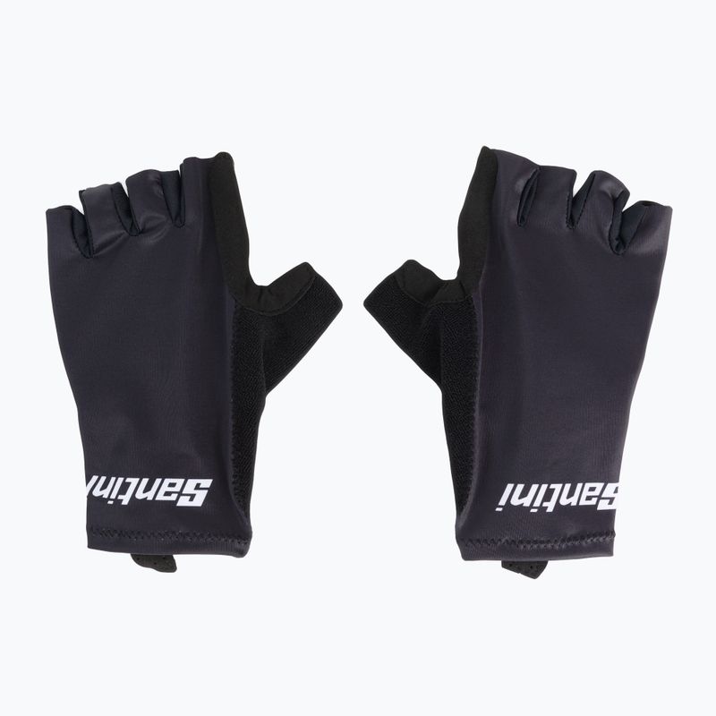 Guanti da ciclismo Santini Istinto bianco/nero 3