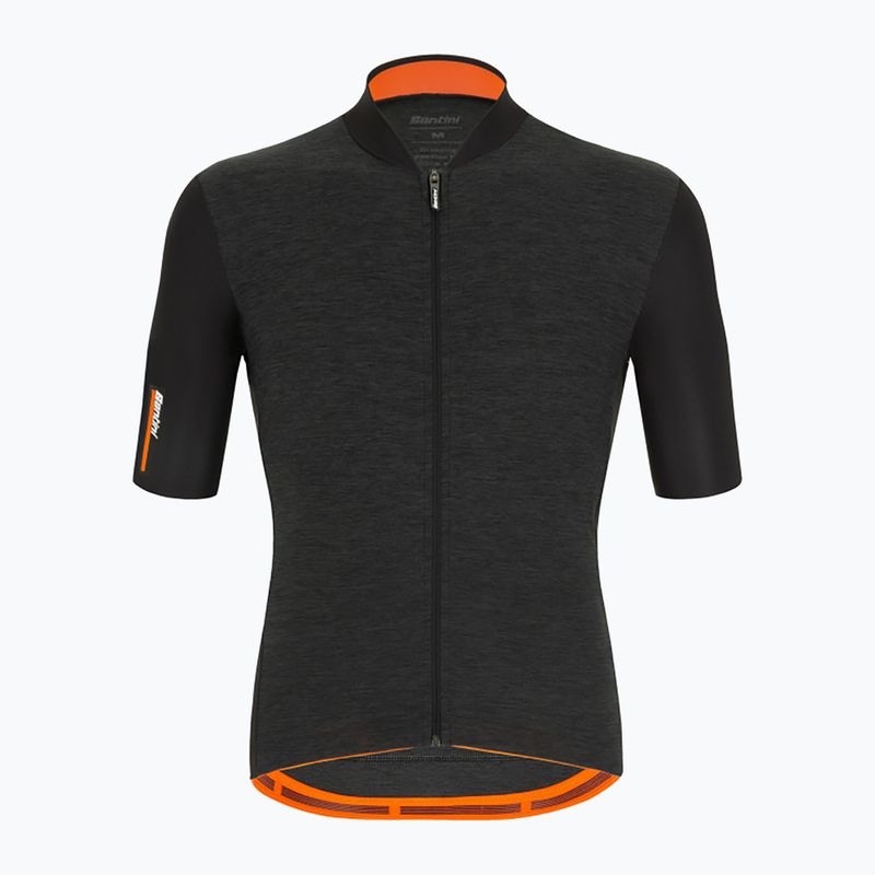 Maglia da ciclismo Santini Colore Puro nera da uomo