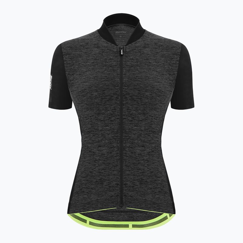 Maglia ciclismo donna Santini Colore Puro nero