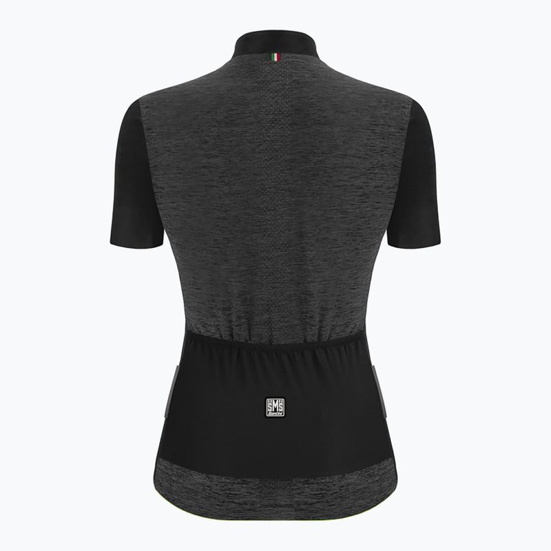 Maglia ciclismo donna Santini Colore Puro nero 2