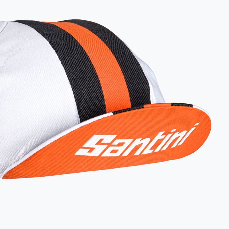 Cappellino da ciclismo Santini Bengala bianco 6