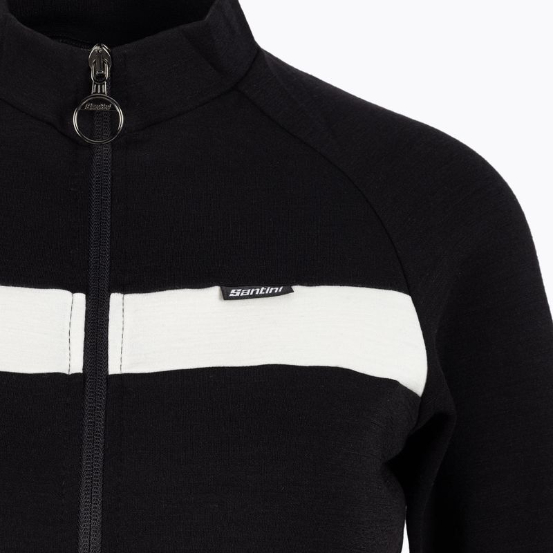 Felpa ciclismo Santini Adapt Wool Thermal Jersey uomo nero 4