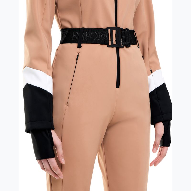 Tuta da sci da donna EA7 Emporio Armani Pure Softshell Jumpsuit mocha mousse 5