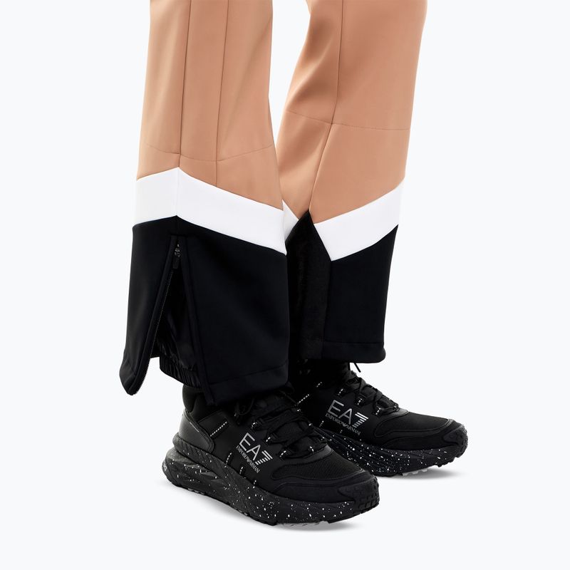 Tuta da sci da donna EA7 Emporio Armani Pure Softshell Jumpsuit mocha mousse 6
