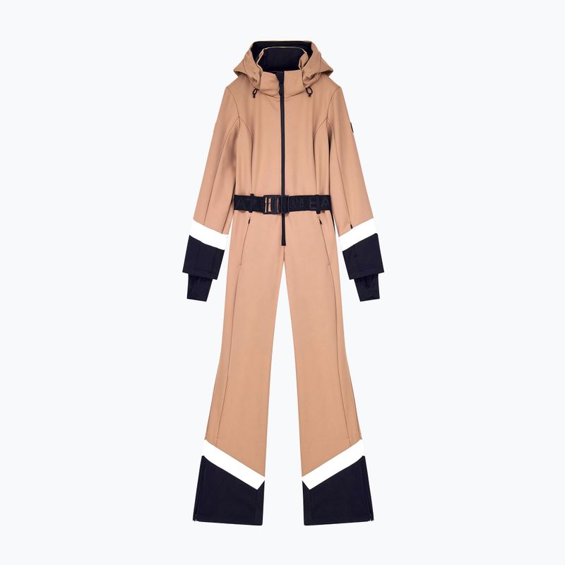 Tuta da sci da donna EA7 Emporio Armani Pure Softshell Jumpsuit mocha mousse 7