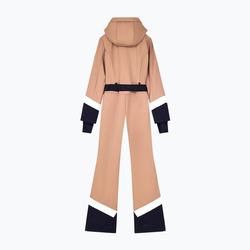 Tuta da sci da donna EA7 Emporio Armani Pure Softshell Jumpsuit mocha mousse 8