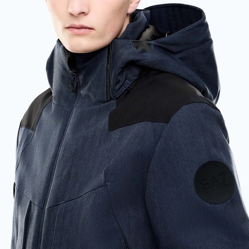 Giacca da sci da uomo EA7 Emporio Armani Elitary Fashion fancy blue herringbo 4