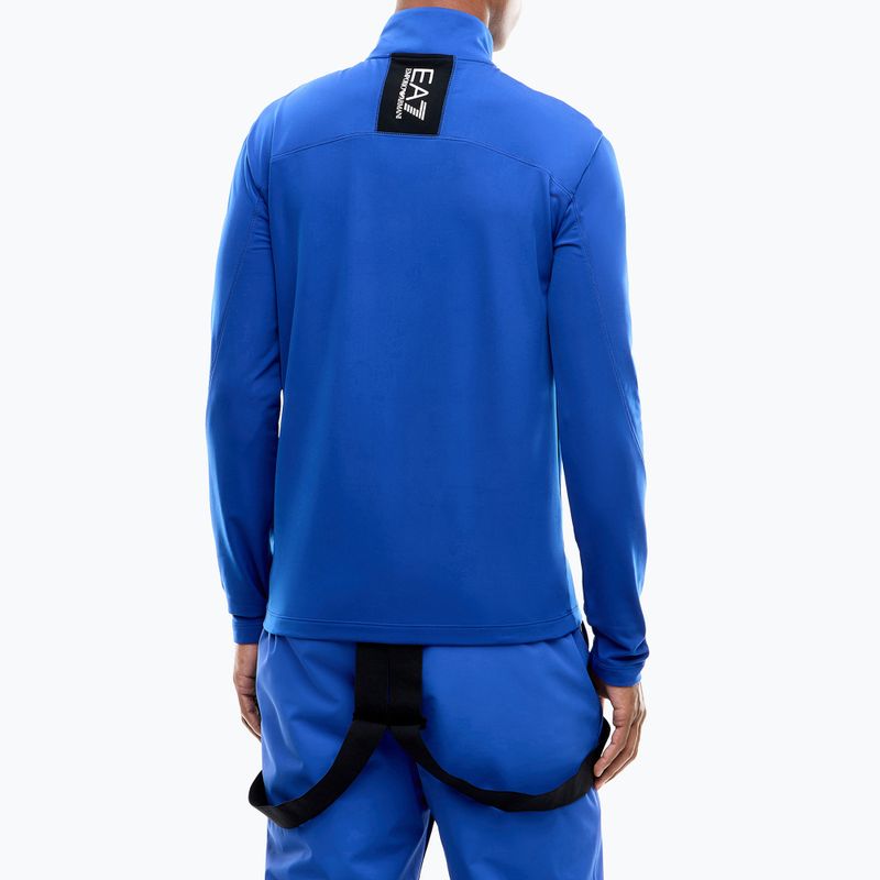 Felpa da sci uomo EA7 Emporio Armani Pure Powerstretch T-Top Half Zip new royal 3