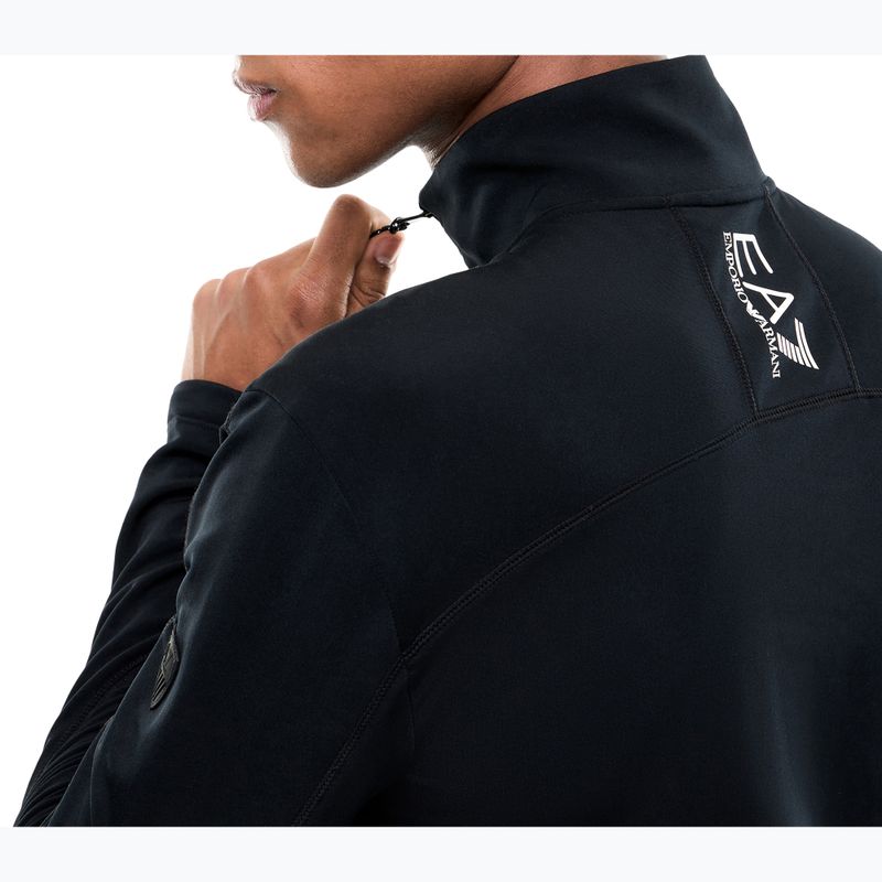 Felpa da sci uomo EA7 Emporio Armani Pure Powerstretch T-Top Half Zip black 5