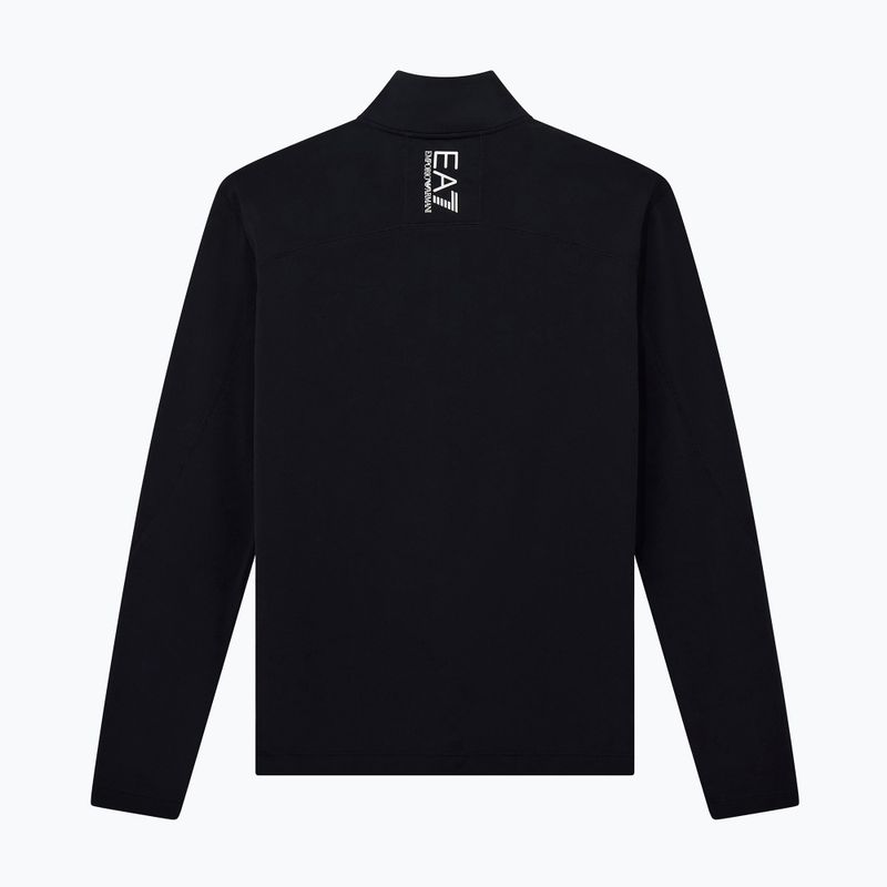 Felpa da sci uomo EA7 Emporio Armani Pure Powerstretch T-Top Half Zip black 7