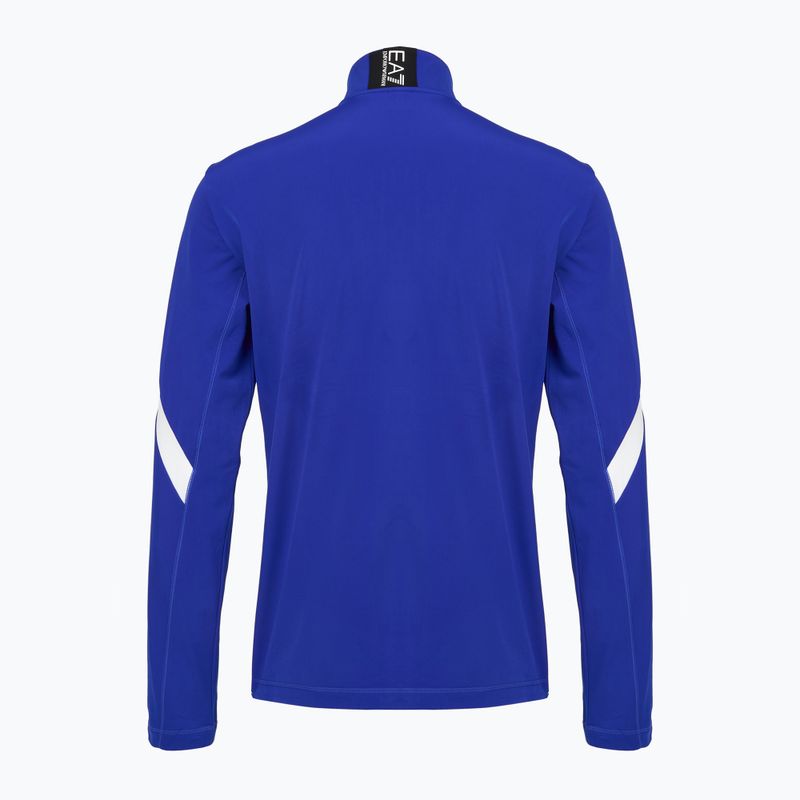 Felpa da sci uomo EA7 Emporio Armani Pure Powerstretch T-Top Full Zip new royal 2
