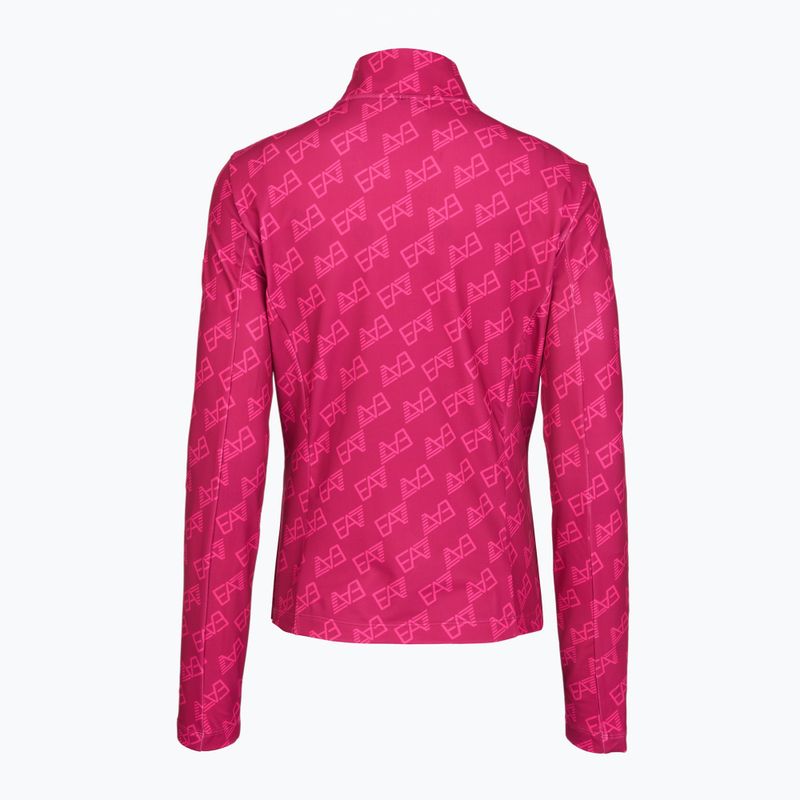 Felpa da sci donna EA7 Emporio Armani Pure Powerstretch T-Top Half Zip fancy vivacious mono 2