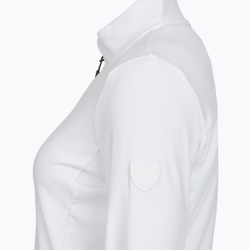 Felpa da sci donna EA7 Emporio Armani Pure Powerstretch T-Top Half Zip white 3