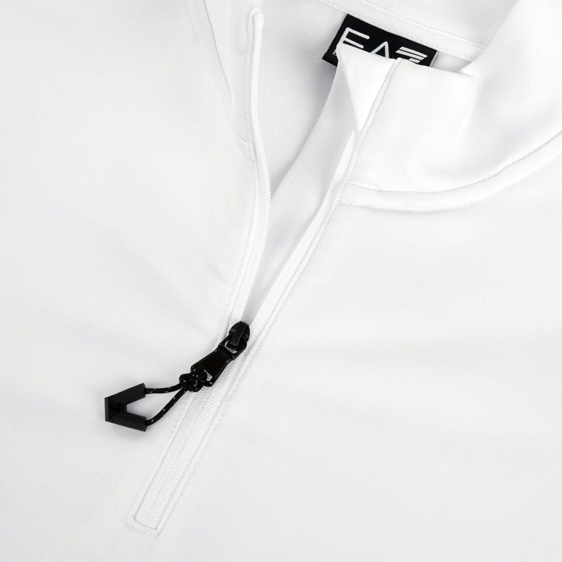 Felpa da sci donna EA7 Emporio Armani Pure Powerstretch T-Top Half Zip white 4