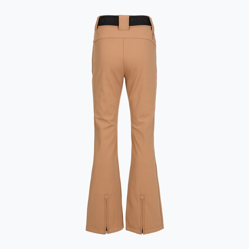 Pantaloni da sci da donna EA7 Emporio Armani Pure Softshell Waisted mocha mousse 2