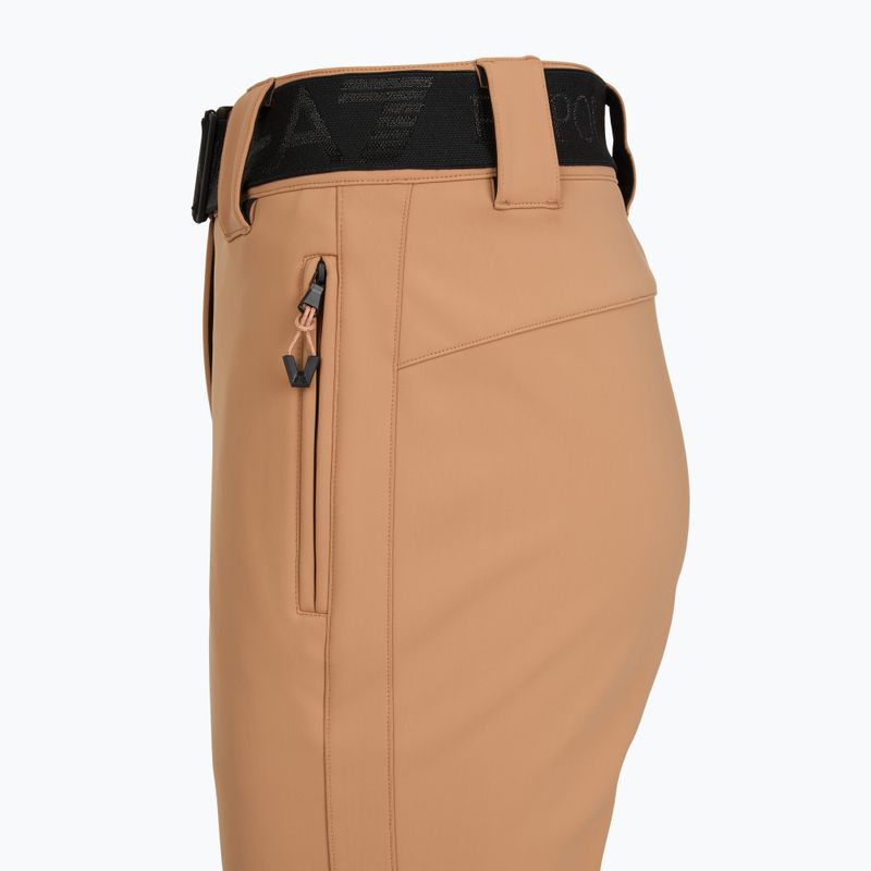 Pantaloni da sci da donna EA7 Emporio Armani Pure Softshell Waisted mocha mousse 3