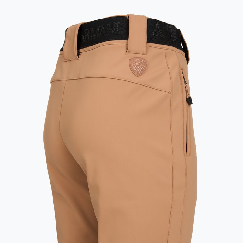 Pantaloni da sci da donna EA7 Emporio Armani Pure Softshell Waisted mocha mousse 4