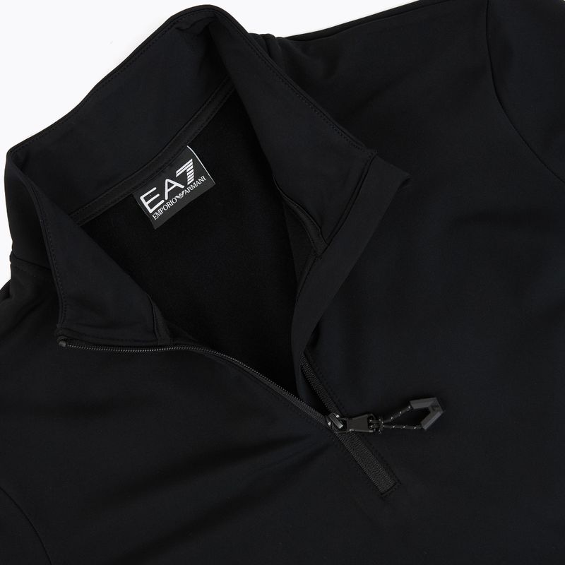Felpa da sci donna EA7 Emporio Armani Pure Powerstretch T-Top Half Zip black 3
