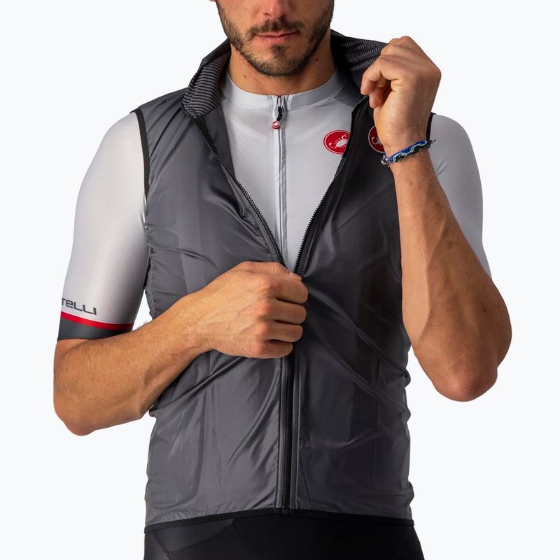 Gilet da ciclismo Castelli Aria grigio scuro da uomo 3