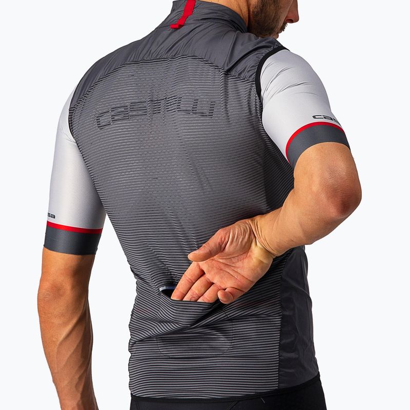 Gilet da ciclismo Castelli Aria grigio scuro da uomo 4