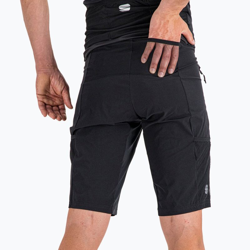Pantaloncini da ciclismo Sportful Supergiara Overshort da uomo, nero 3