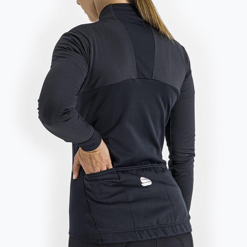 Maglia termica Sportful Kelly da donna manica lunga ciclismo nero 3