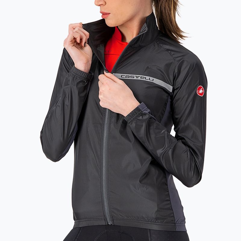 Giacca da ciclismo donna Castelli Squadra Stretch nero chiaro/grigio scuro 3
