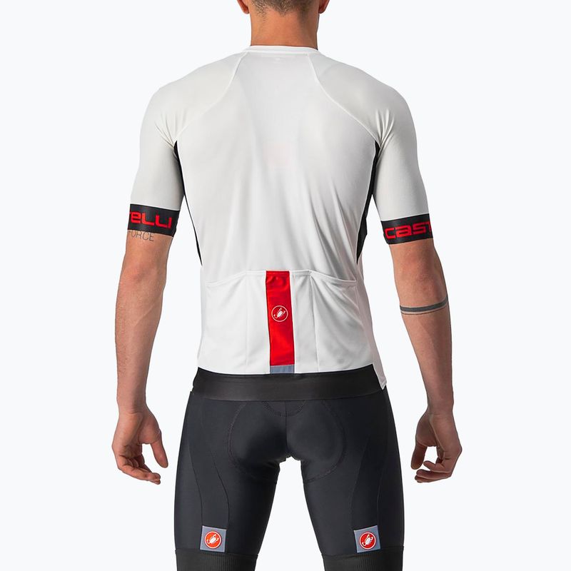 Maglia da ciclismo Castelli Entrata VI uomo avorio/nero chiaro/rosso 2