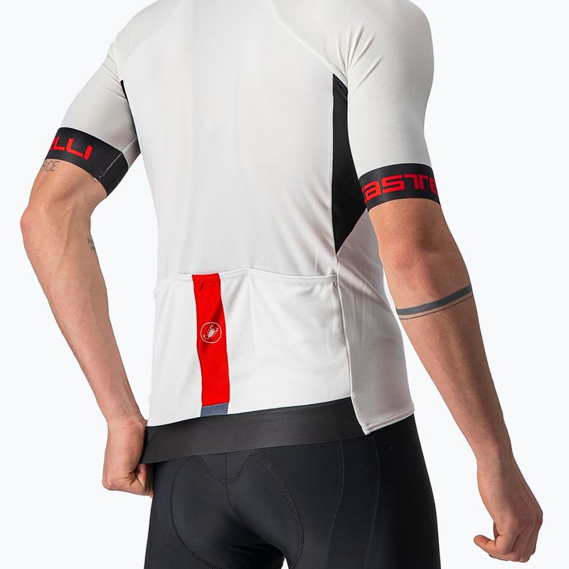 Maglia da ciclismo Castelli Entrata VI uomo avorio/nero chiaro/rosso 4
