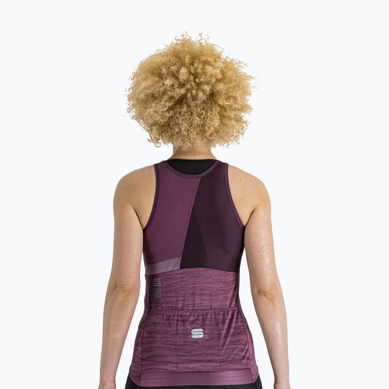 Maglia ciclismo donna Sportful Giara Top prugna 2