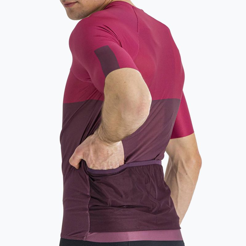 Maglia da ciclismo Sportful Light Pro da uomo prugna 4