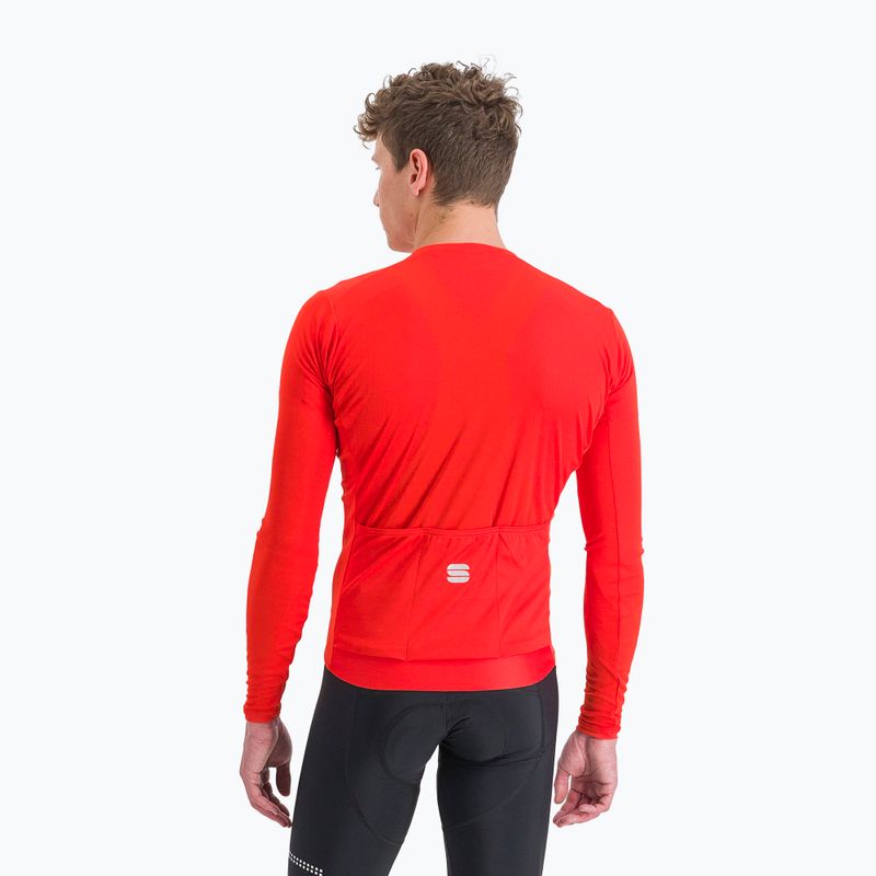Sportful Matchy Uomo manica lunga da ciclismo rosso peperoncino 2