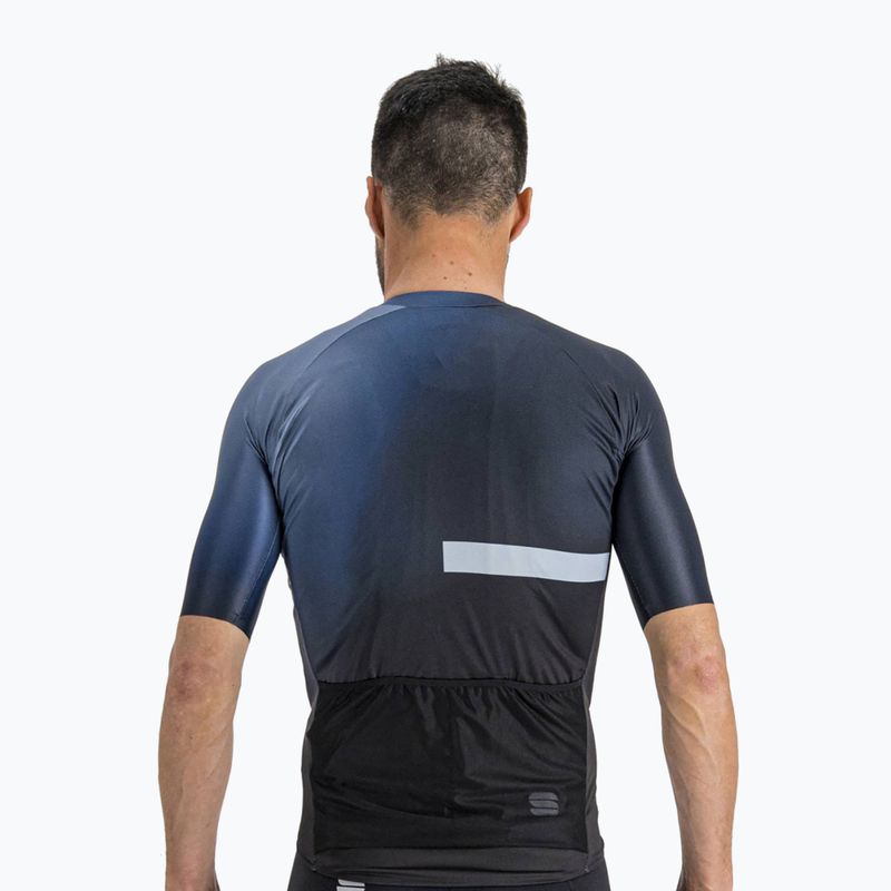 Maglia da ciclismo Sportful Bomber nero/blu galassia da uomo 2