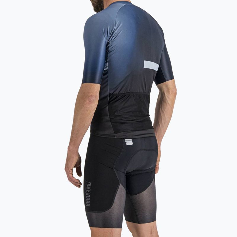 Maglia da ciclismo Sportful Bomber nero/blu galassia da uomo 4