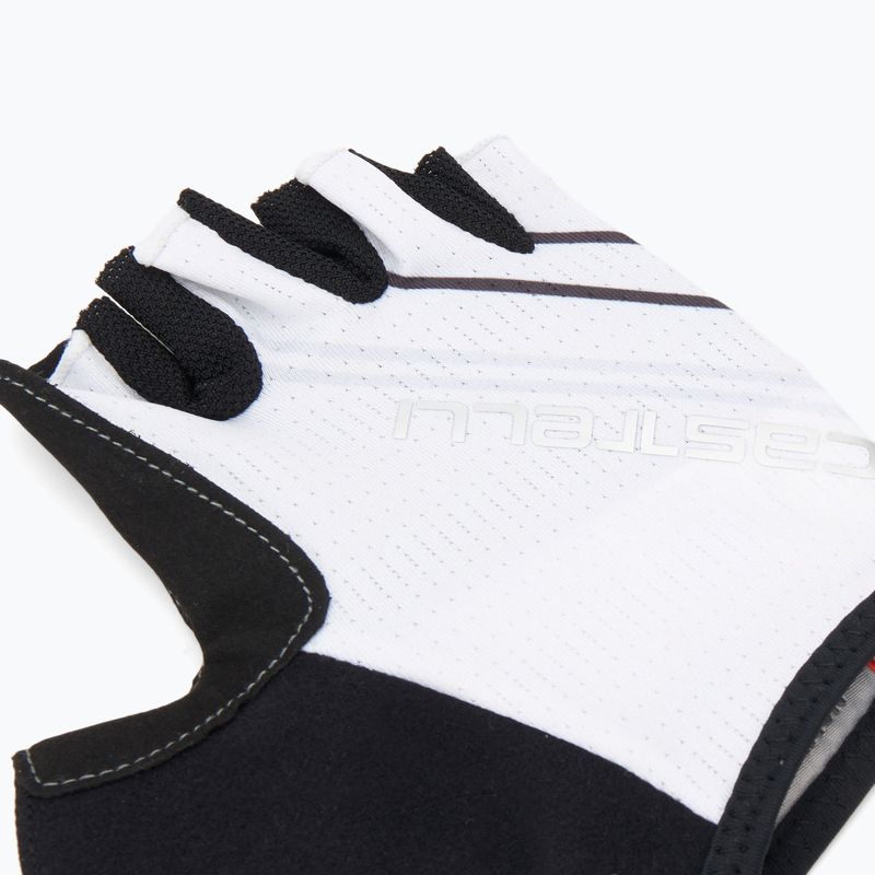 Guanti da ciclismo donna Castelli Dolcissima 2 avorio/grigio scuro/grigio argento 5