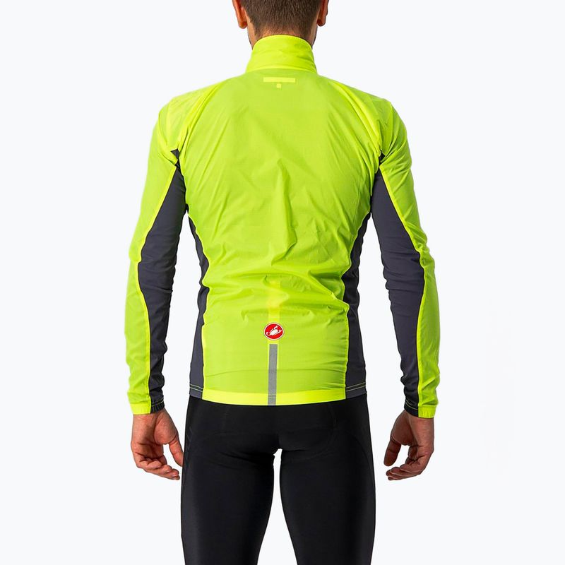 Giacca da ciclismo Castelli Squadra Stretch uomo lime elettrico/grigio scuro 2