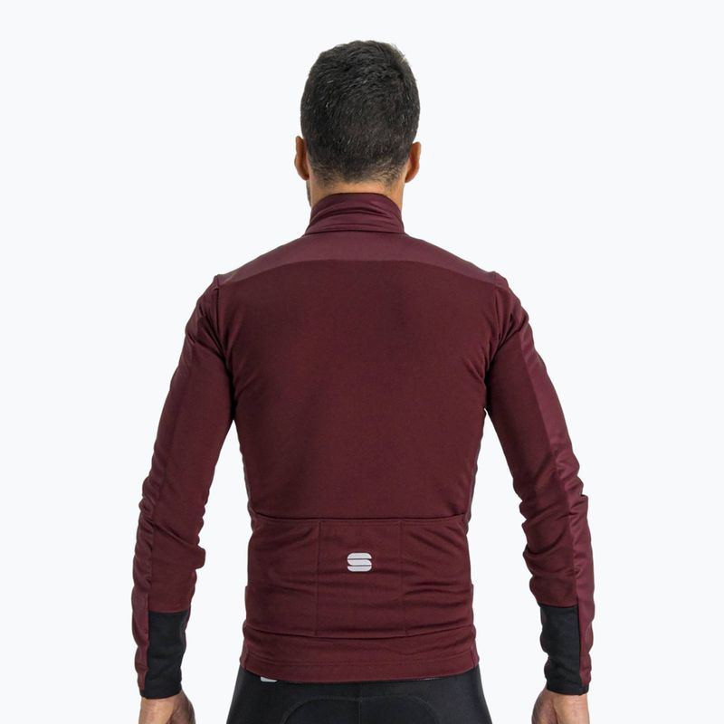 Giacca da ciclismo Sportful Tempo da uomo, vino rosso 6