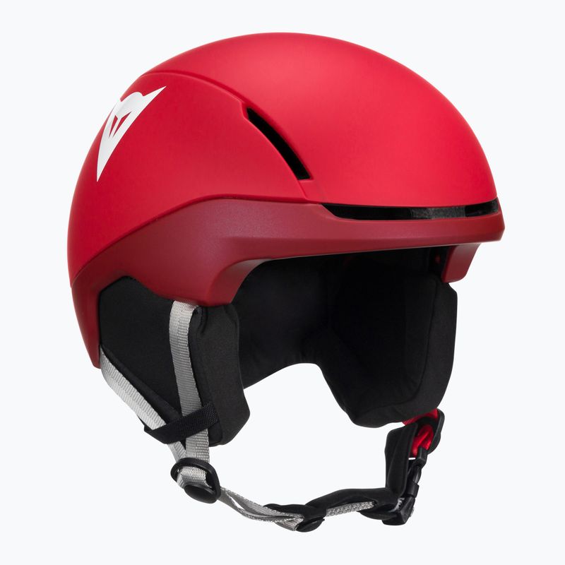 Casco da sci Dainese Scarabeo Elemento rosso metallizzato/bianco con logo per bambini