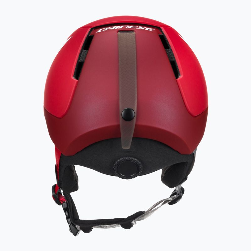 Casco da sci Dainese Scarabeo Elemento rosso metallizzato/bianco con logo per bambini 3