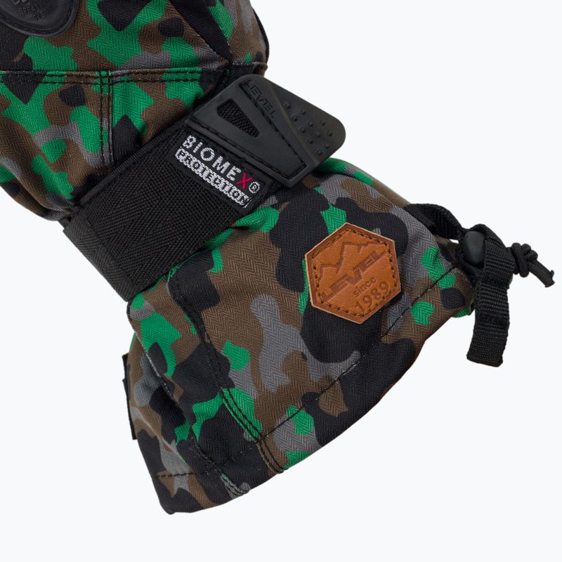 Guanti da snowboard per bambini Level Fly Mitt camo 5