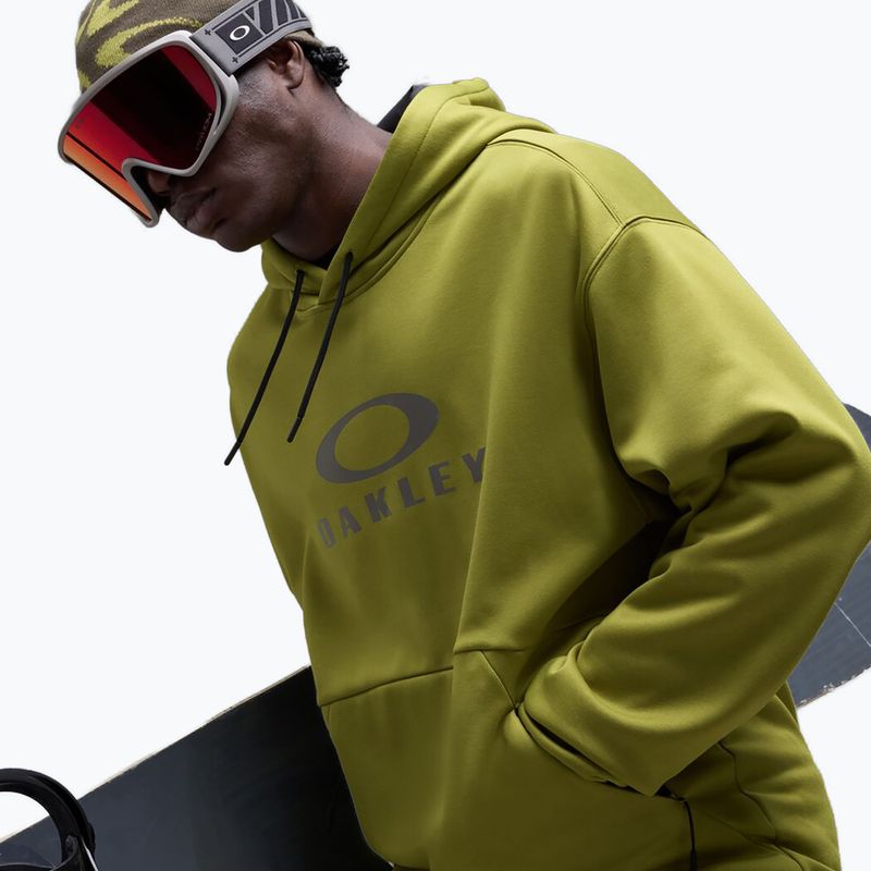 Felpa da snowboard uomo Oakley Rider Phantom Hoodie cactus 4