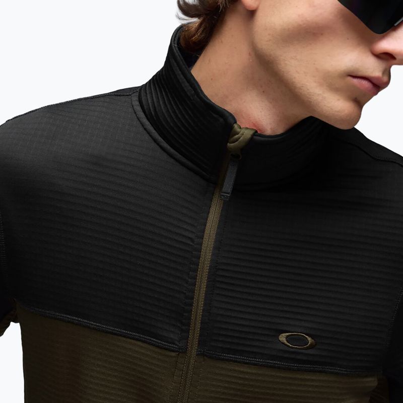 Felpa da uomo Oakley Canopy FZ blackout/deep olive 4