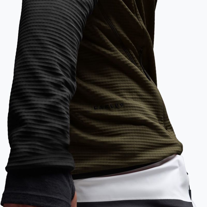 Felpa da uomo Oakley Canopy FZ blackout/deep olive 5