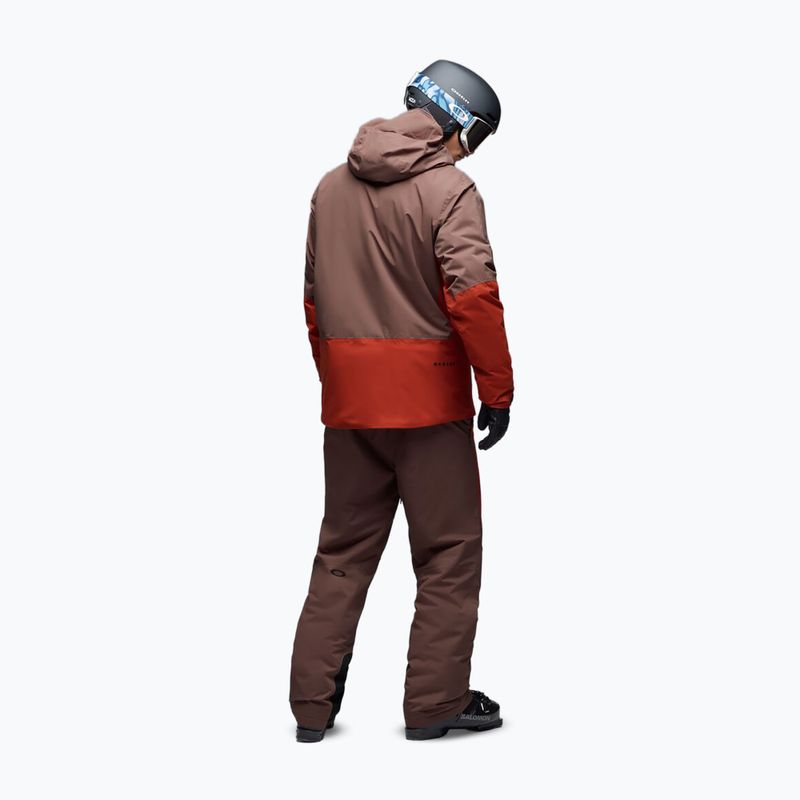 Giacca da sci da uomo Oakley Canopy Pro Insulated dark umber/flame red 3