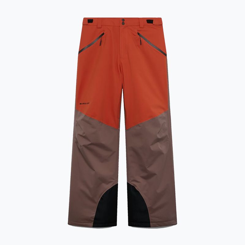 Pantaloni da sci da uomo Oakley Canopy Pro Insulated Dark Umber/Flame Red 6