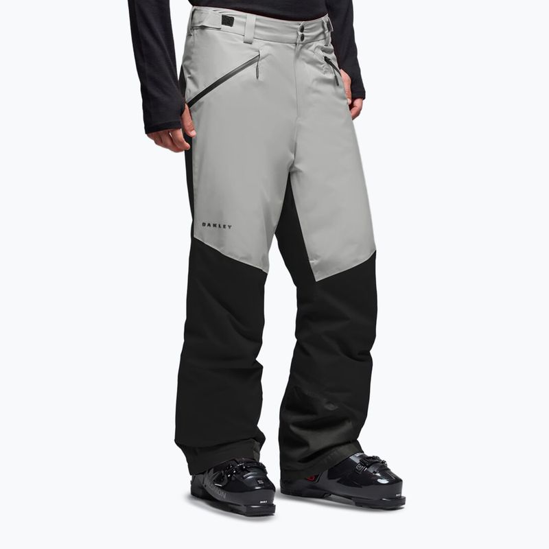 Pantaloni da sci da uomo Oakley Canopy Pro Insulated Pitch Black/Cement