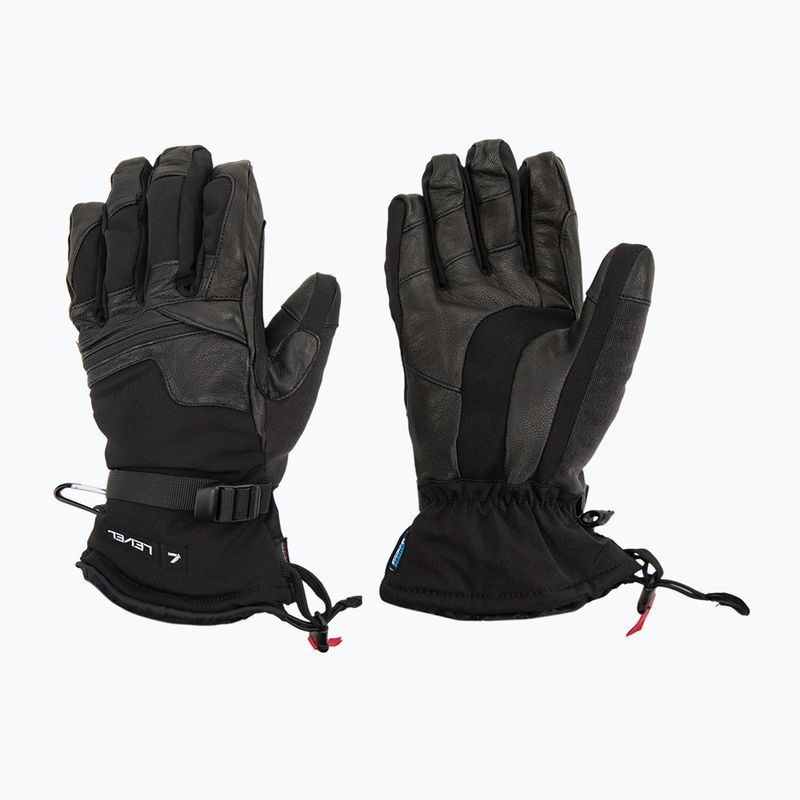 Guanti da snowboard da uomo Level Ranger Leather nero