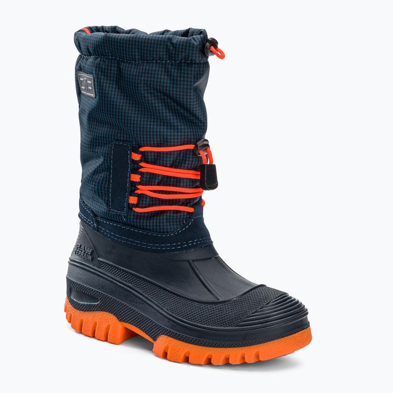 CMP Ahto stivali da neve da bambino nero blu/arancio fluo